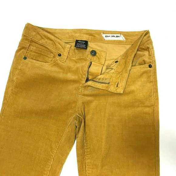 Chor 3 Yellow Stretch Cord Low Rise Skinny Jeans - Picture 5 of 8